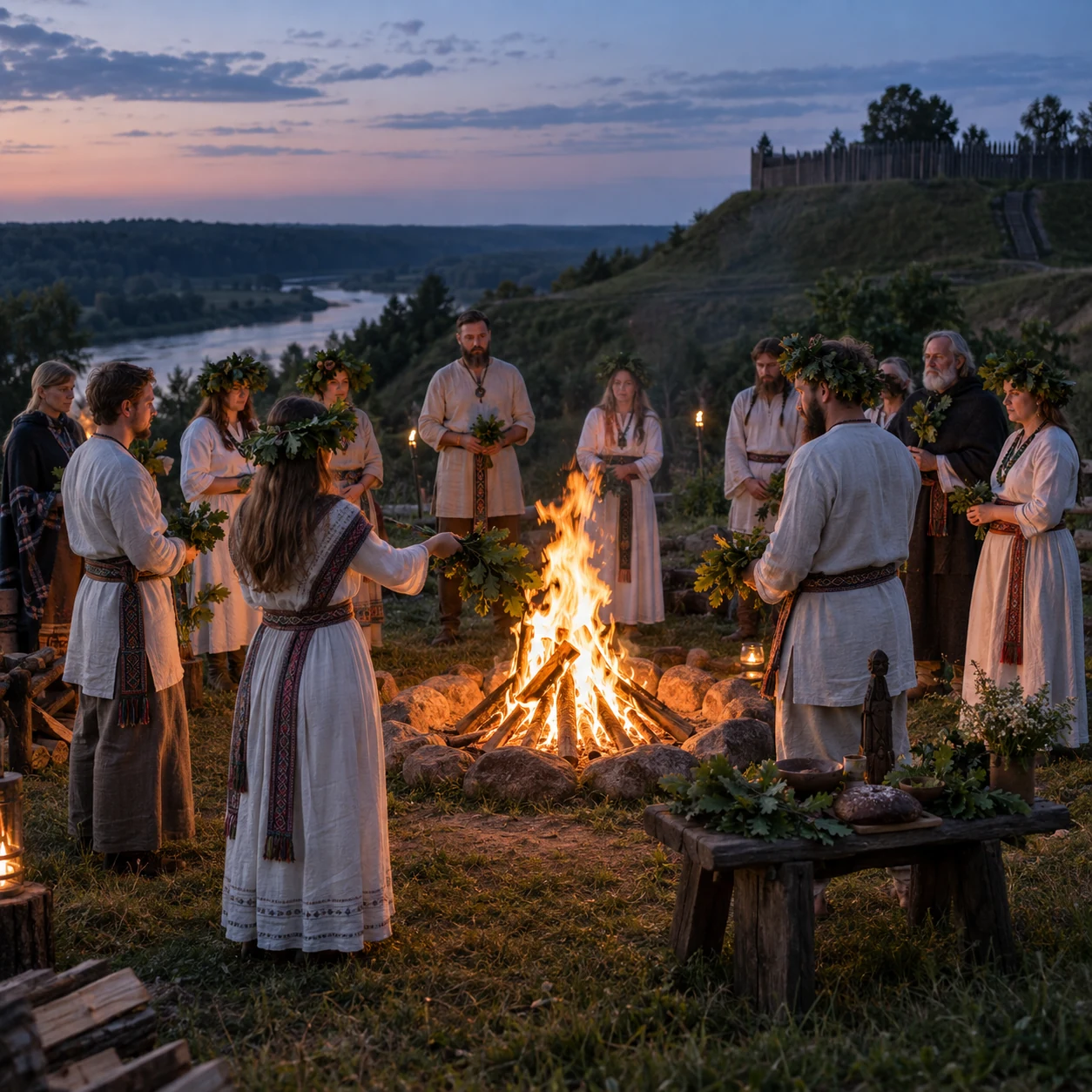 Współczesna ceremonia Romuvy na Litwie